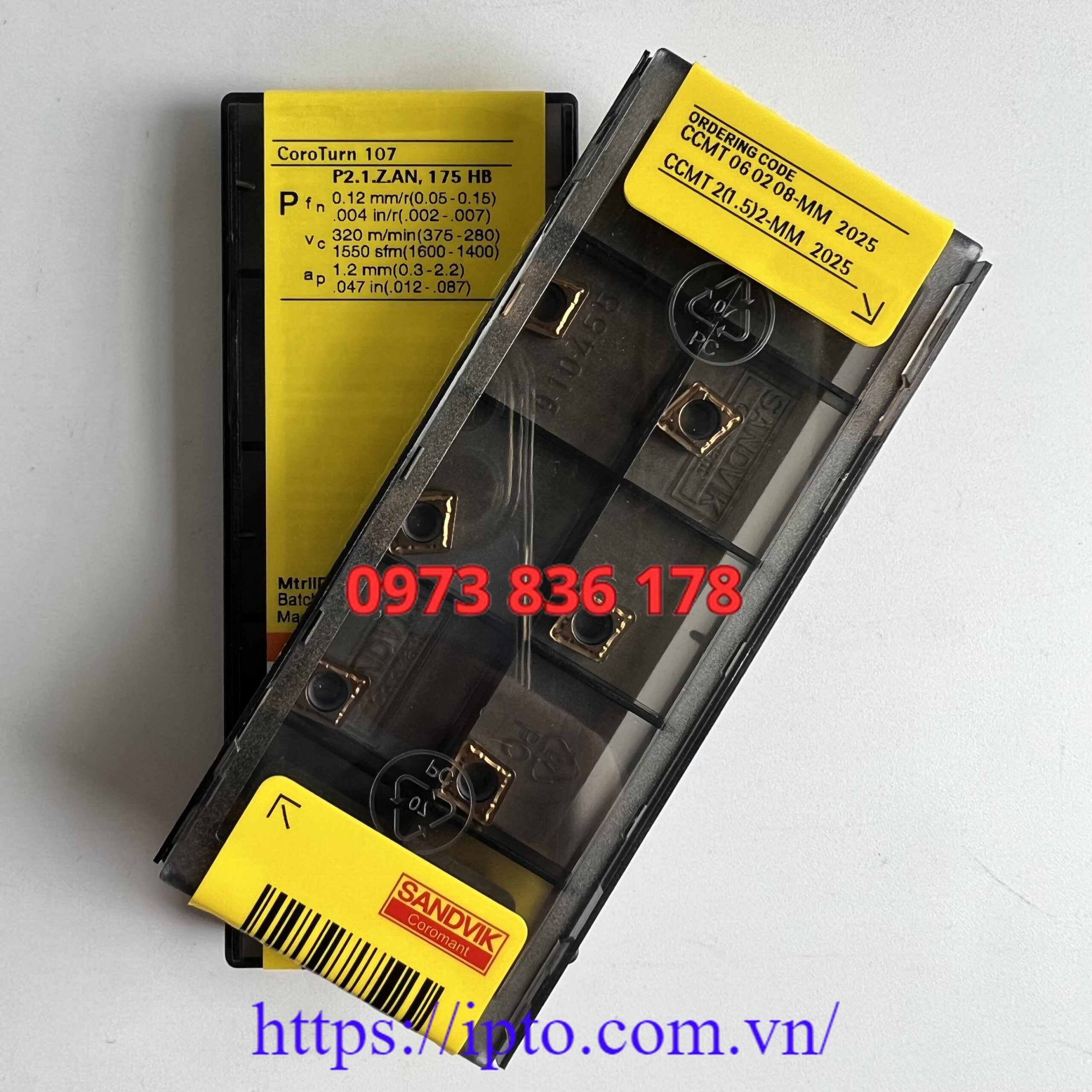 Mảnh tiện Sandvik CCMT060208-MM 2025