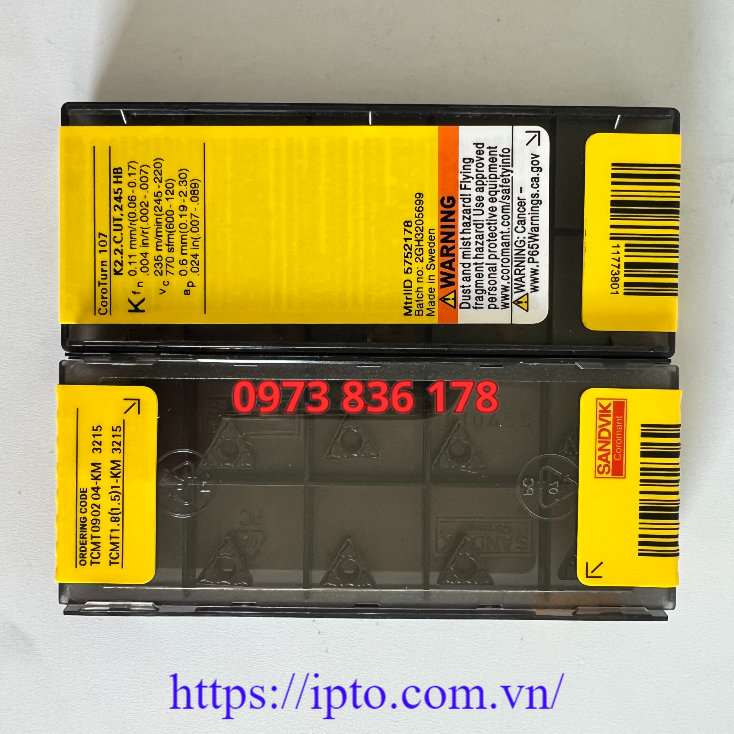 Mảnh tiện Sandvik TCMT090204-KM 3215