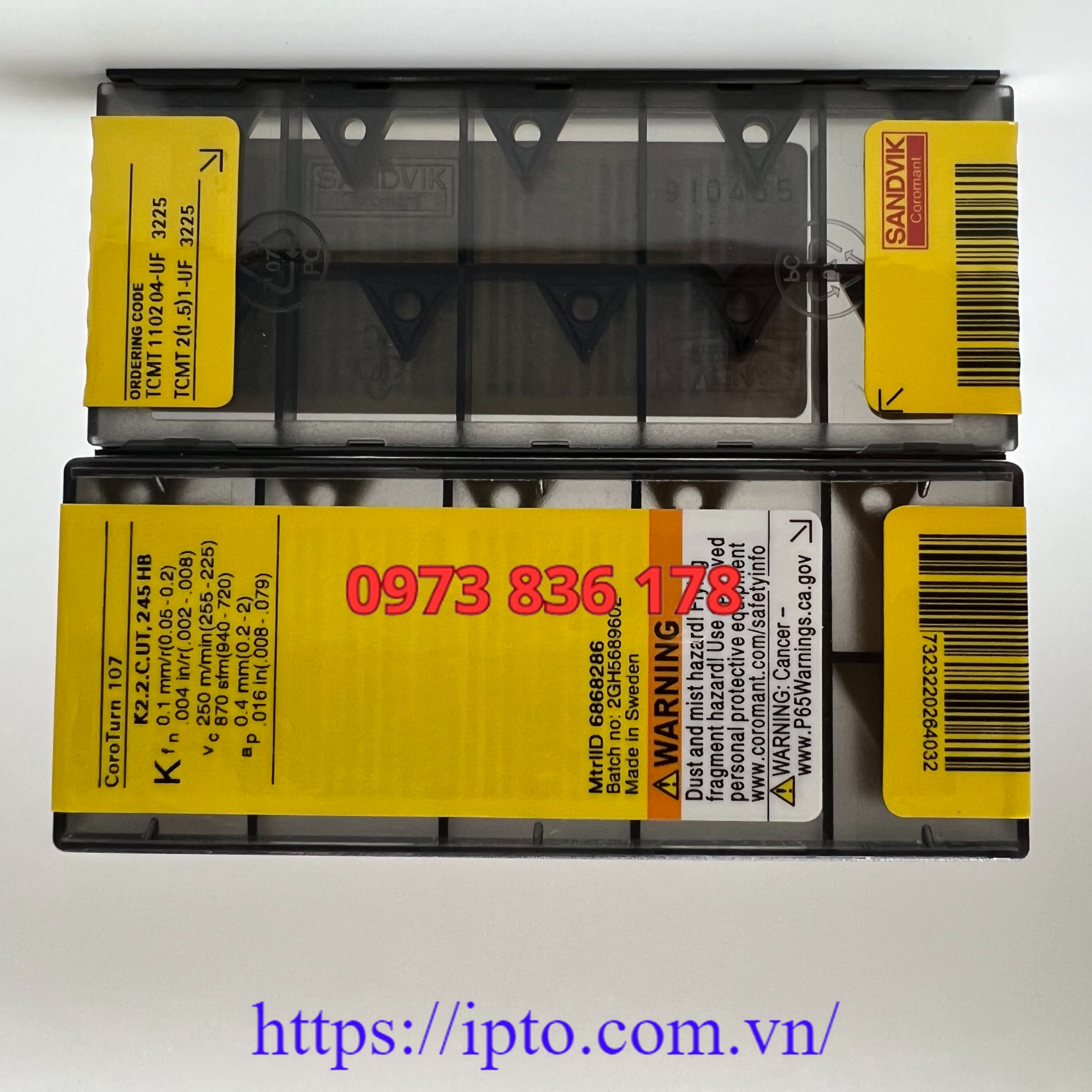 Mảnh tiện Sandvik TCMT110204-UF 3225