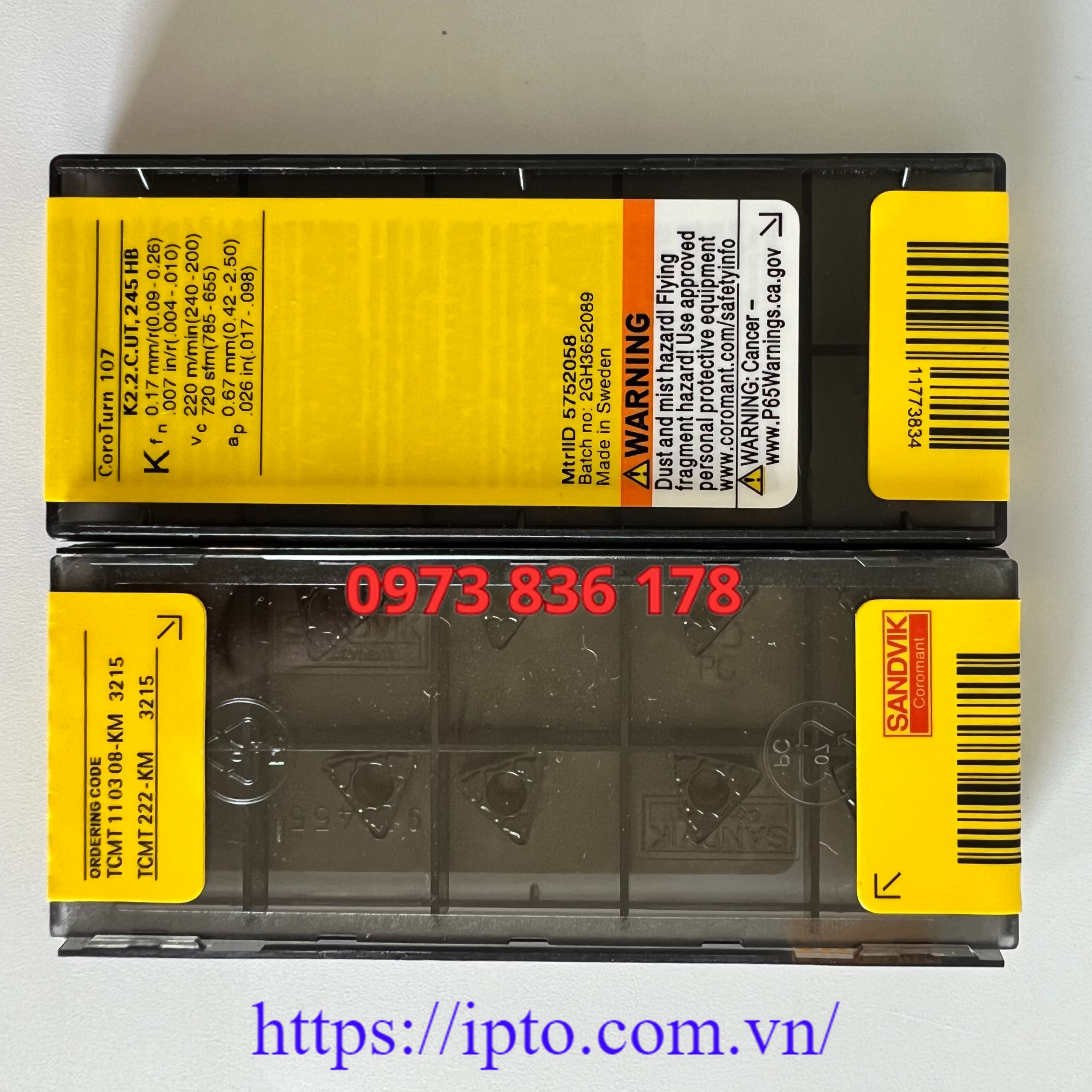 Mảnh tiện Sandvik TCMT110308-KM 3215