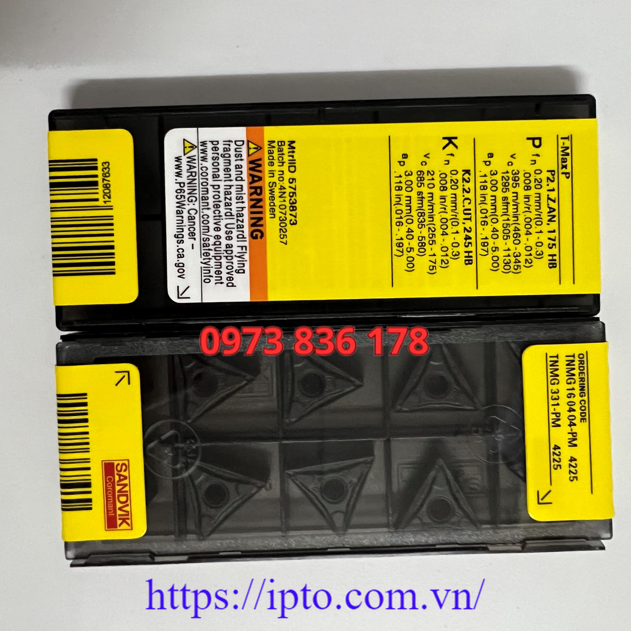 Mảnh tiện Sandvik TNMG160404-PM 4225