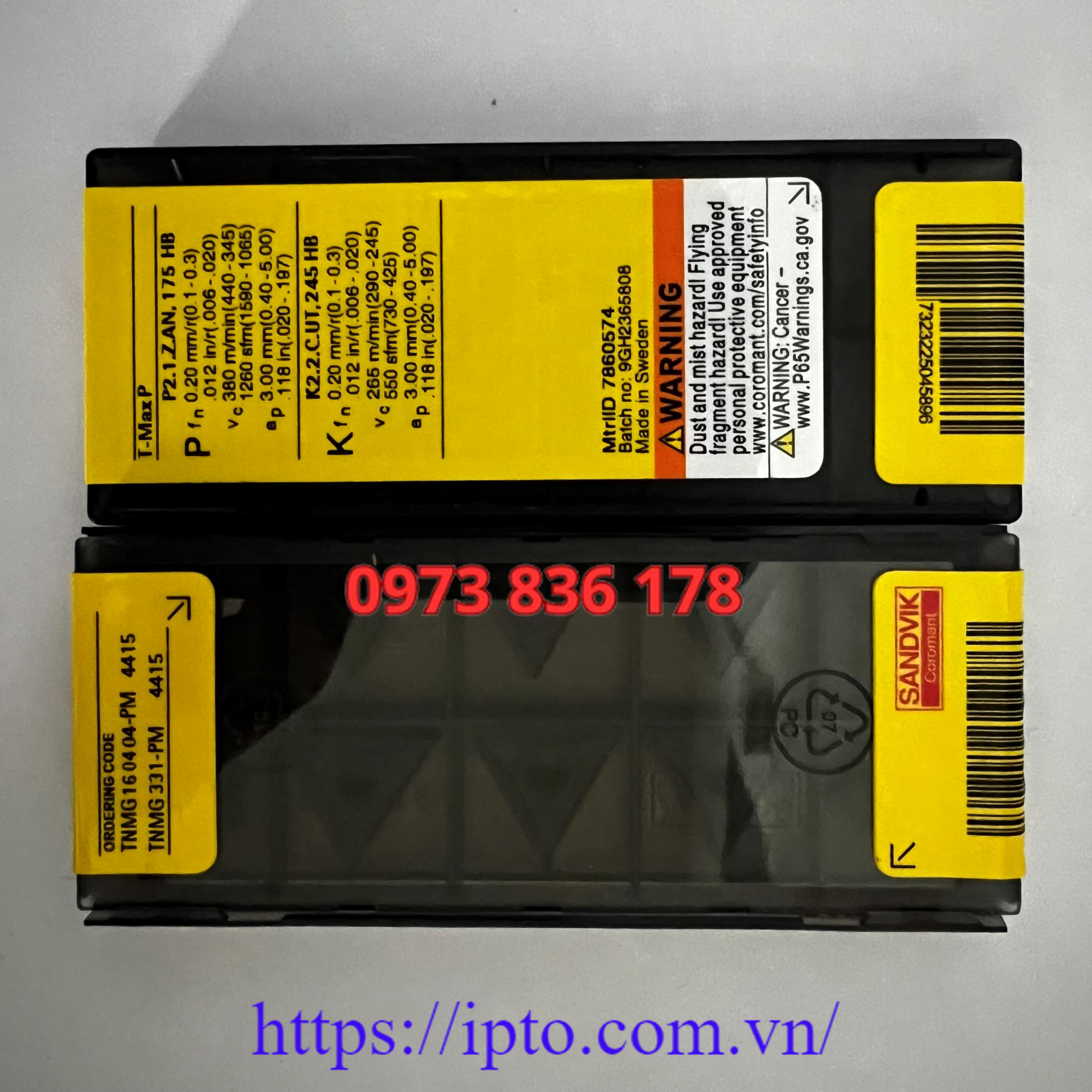 Mảnh tiện Sandvik TNMG160404-PM 4325