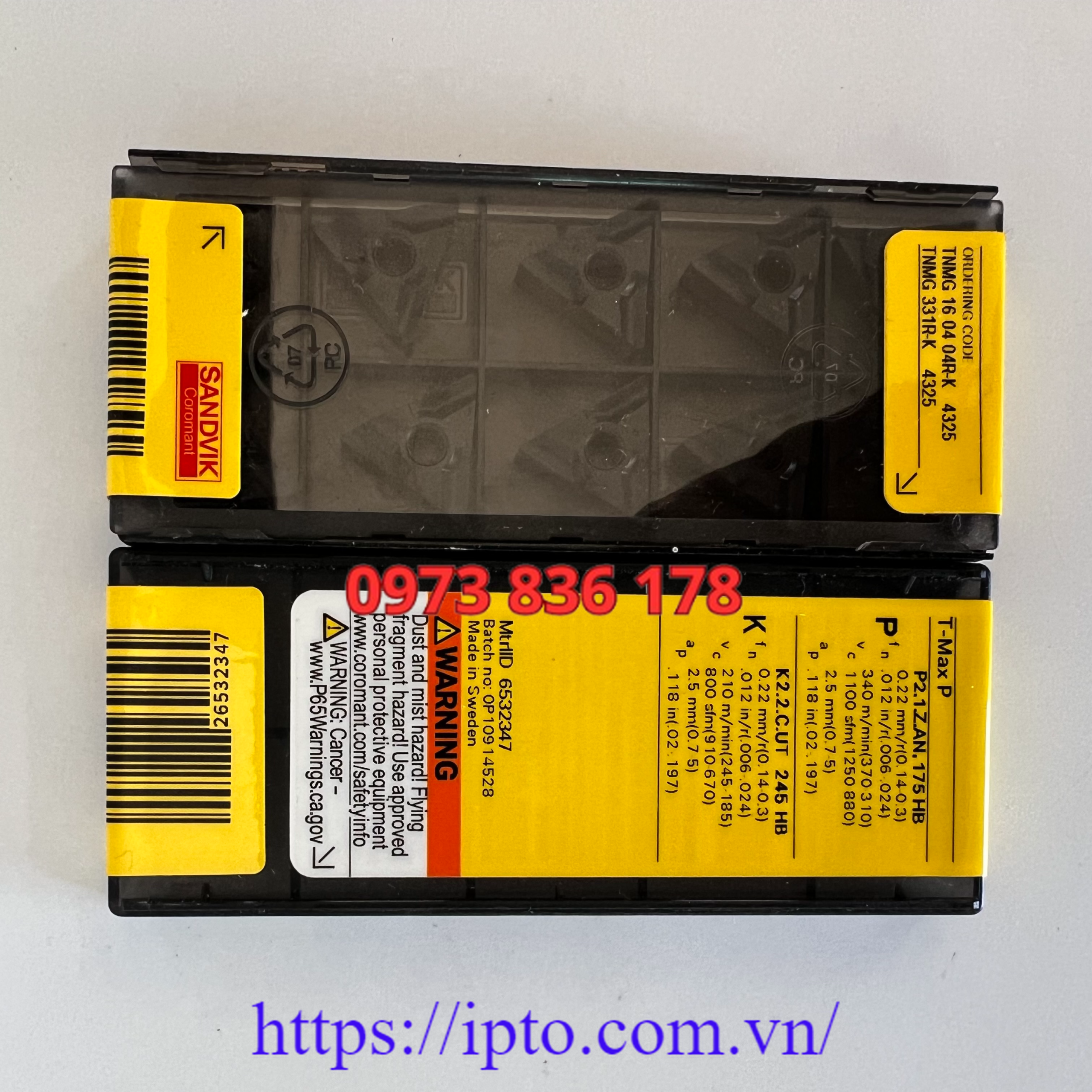 Mảnh tiện Sandvik TNMG160404R-K 4325