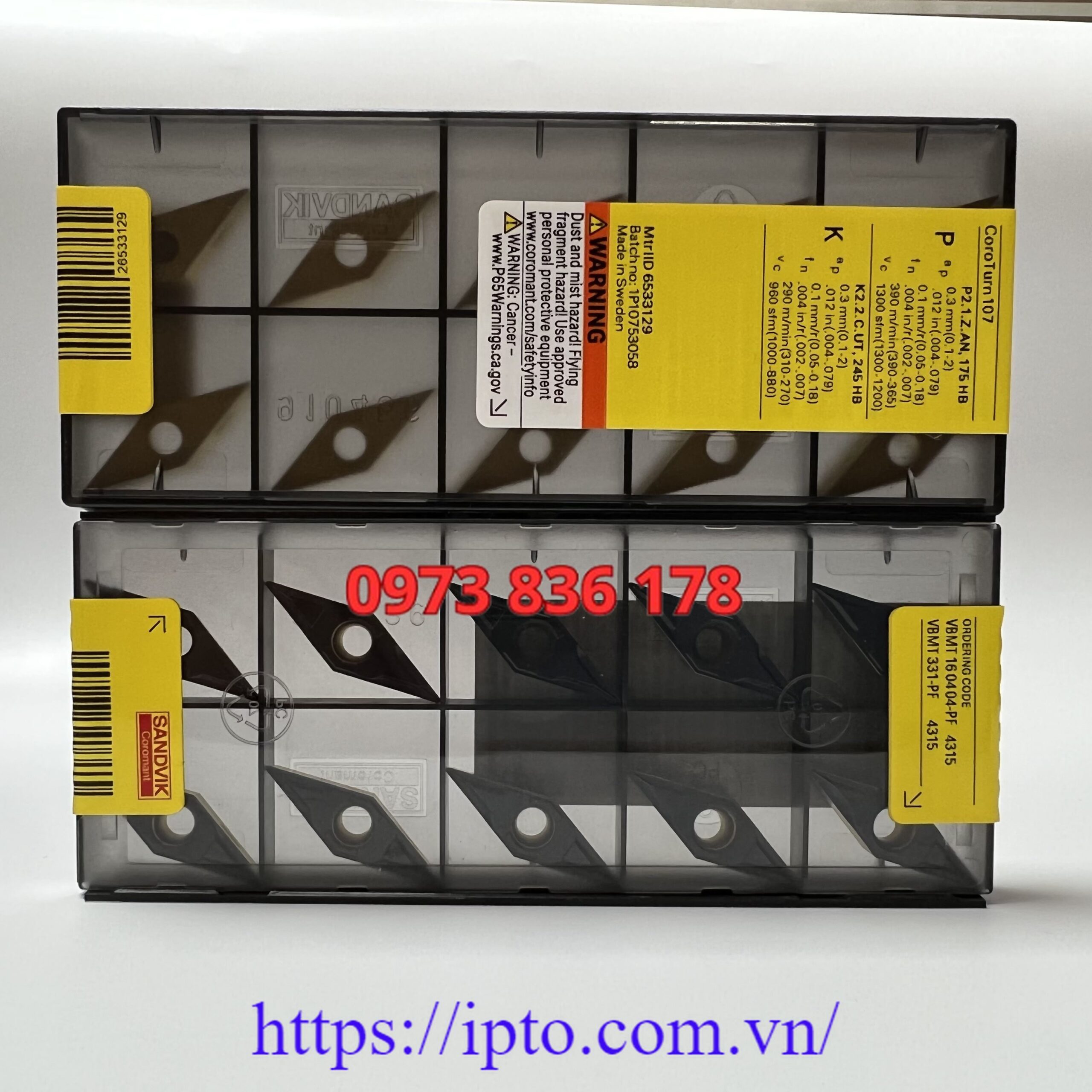 Mảnh tiện Sandvik VBMT160404-PF 4315