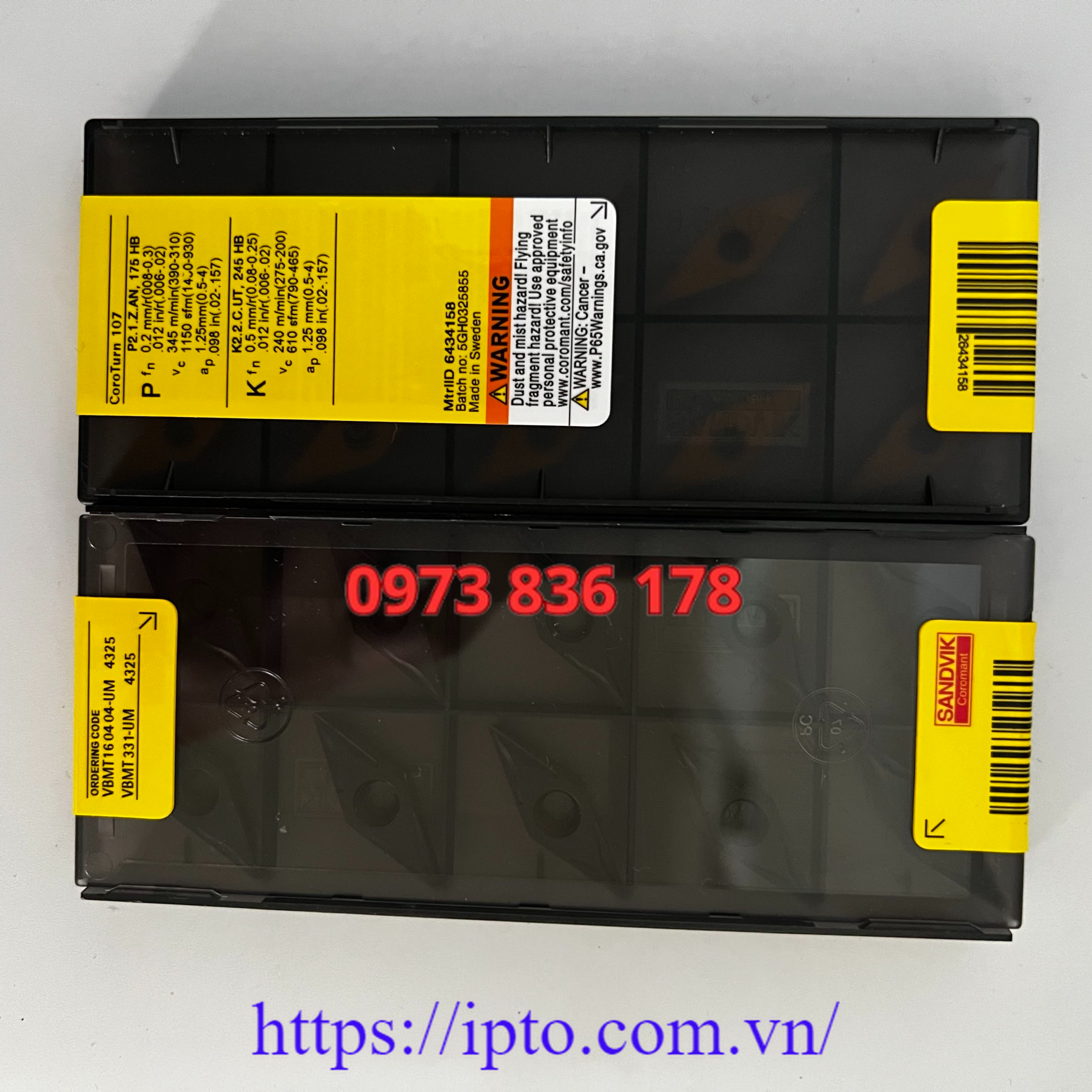 Mảnh tiện Sandvik VBMT160404-UM 4325