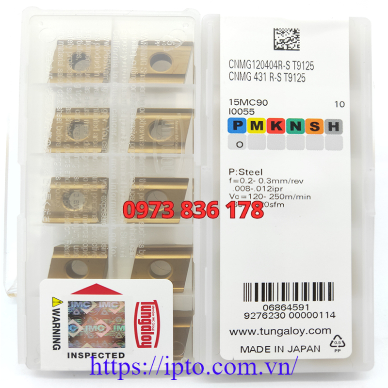 Mảnh tiện Tungaloy CNMG120404R-S T9115