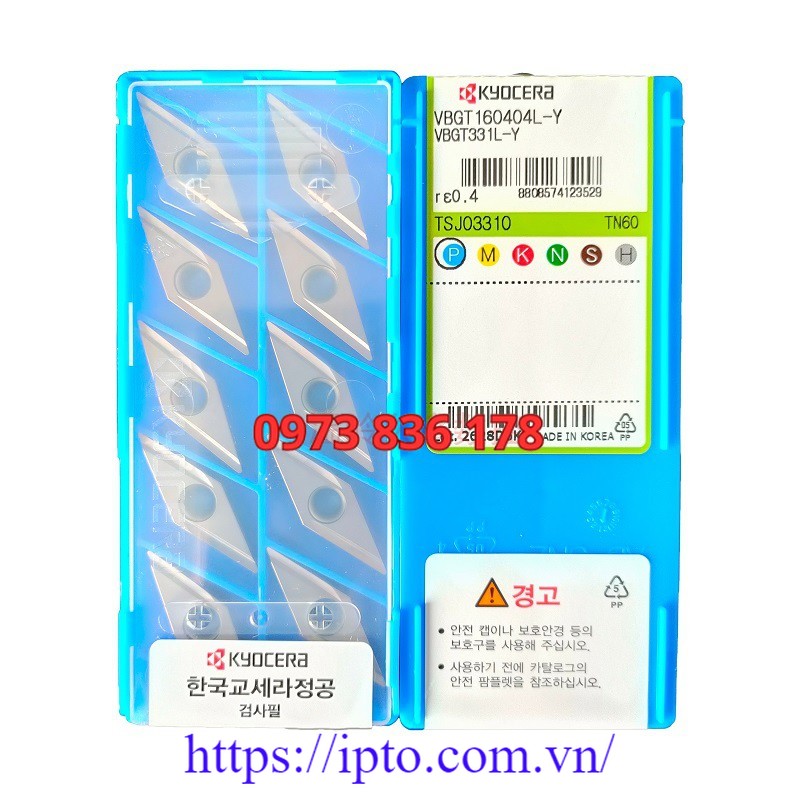 Mảnh tiện Kyocera VBGT160402L-Y PR930