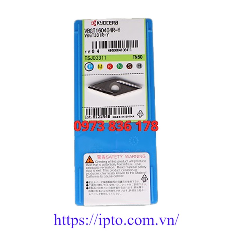 Mảnh tiện Kyocera VBGT160404R-Y TN60
