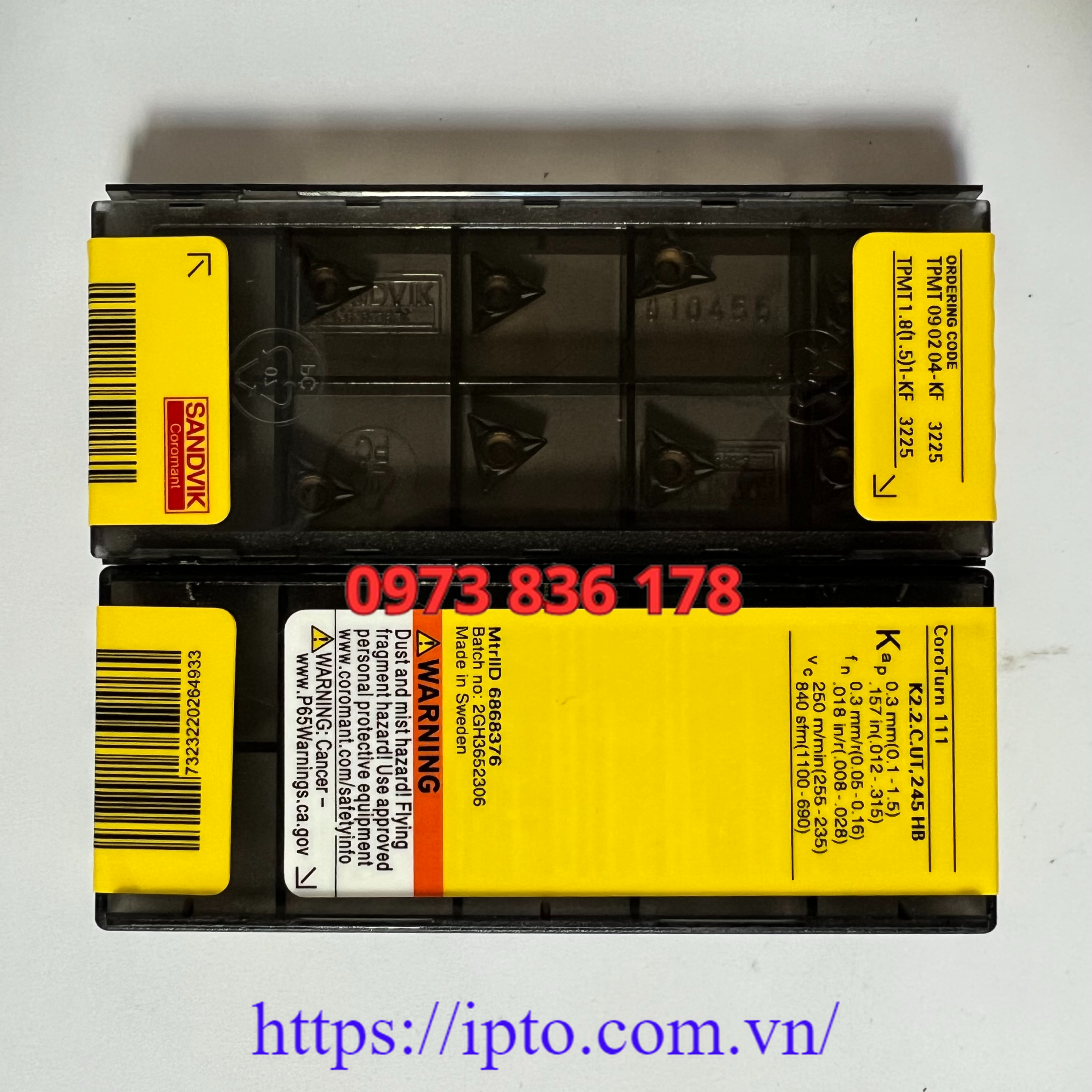 Mảnh tiện Sandvik TPMT090204-KF 3225