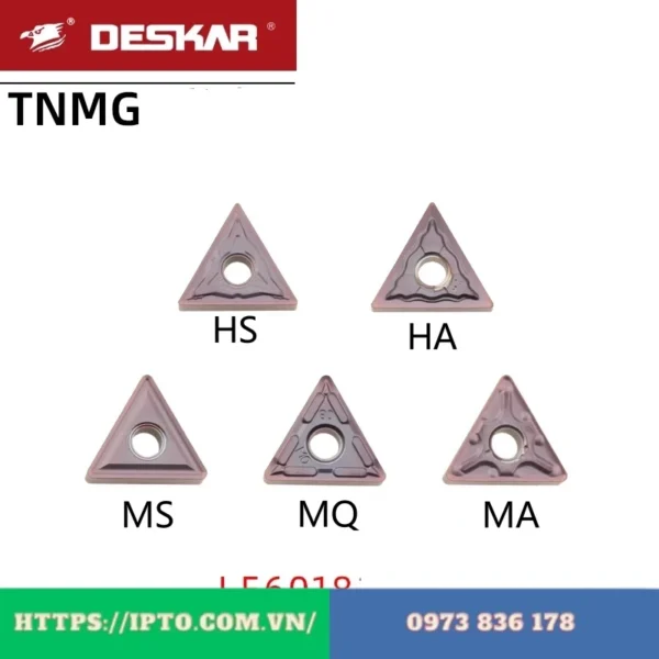 Mảnh tiện Deskar TNMG160408-MA LF6018 - Ảnh 3