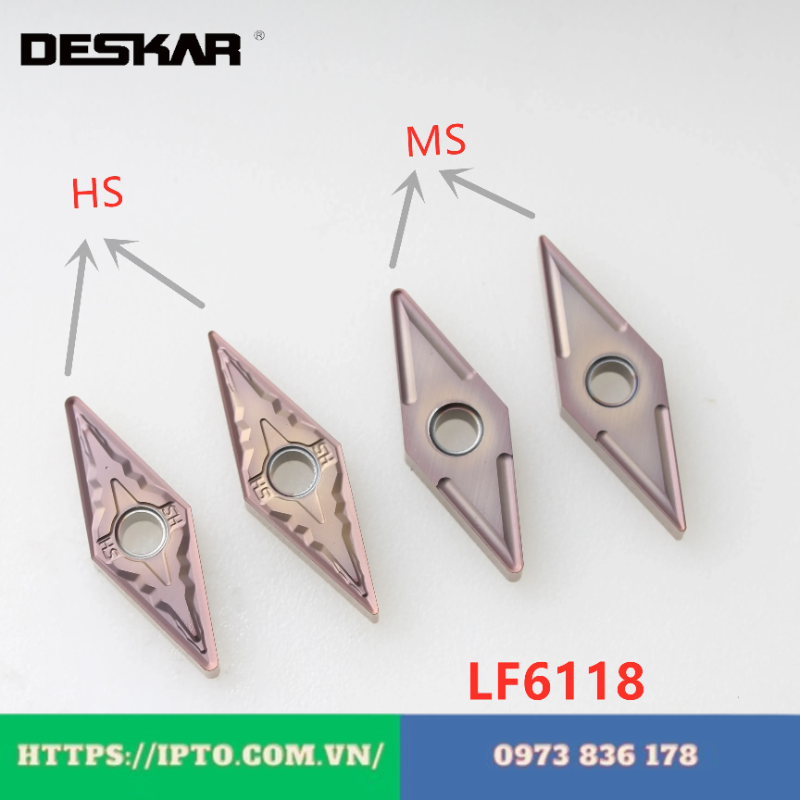 Mảnh tiện Deskar VNMG160404-MS LF6018 - Ảnh 3