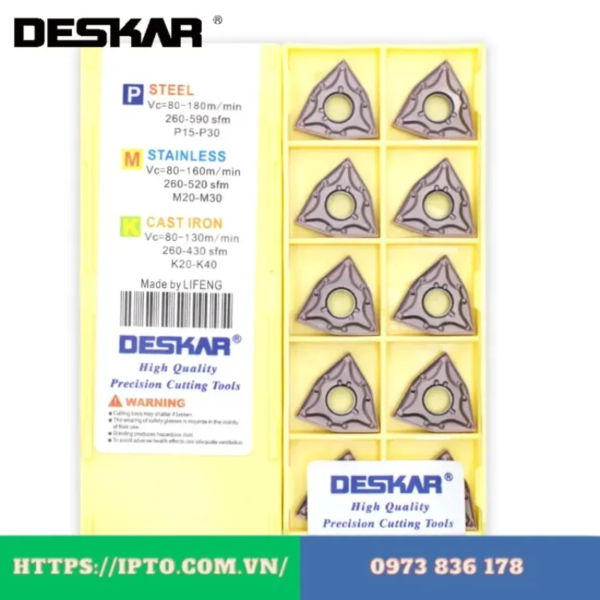 Mảnh tiện Deskar WNMG080404JMS LF6018 - Ảnh 3