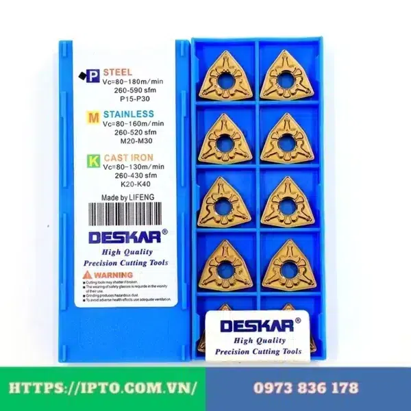 Mảnh tiện Deskar WNMG080412-ZM LF9018 - Ảnh 3